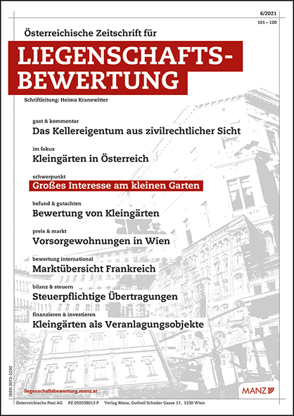 ZLB - Zeitschrift für Liegenschaftsbewertung Erscheint zweimonatlich, Preis: jährl. inkl. Versand Inland