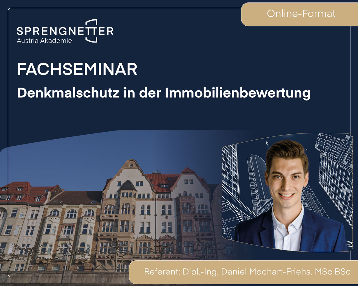 Fachseminar: Denkmalschutz in der Immobilienbewertung (Online) - 28.01.2027