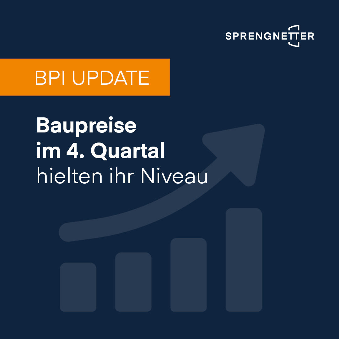 Baupreisindex im 4. Quartal hielt das hohe Niveau