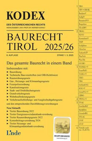 KODEX Baurecht Tirol 2025/26