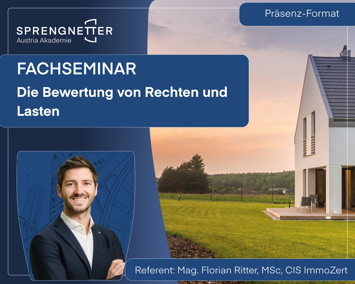 Fachseminar - Die Bewertung von Rechten und Lasten mit Florian Ritter (Präsenzformat) - 16.-17.12.2026