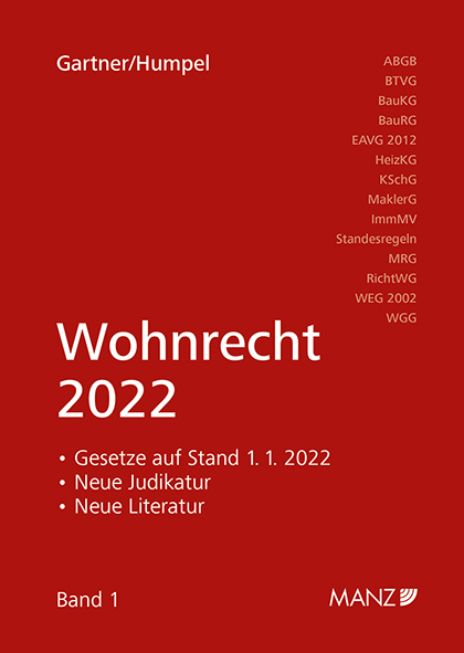 Wohnrecht 2022 - Band 1