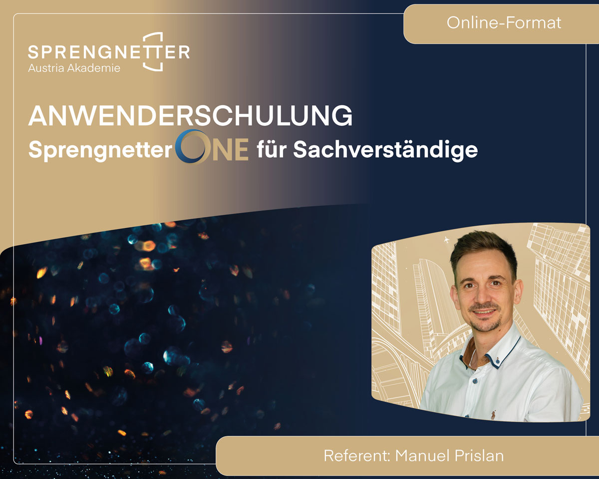 Online-Anwenderschulung SprengnetterONE für Sachverständige