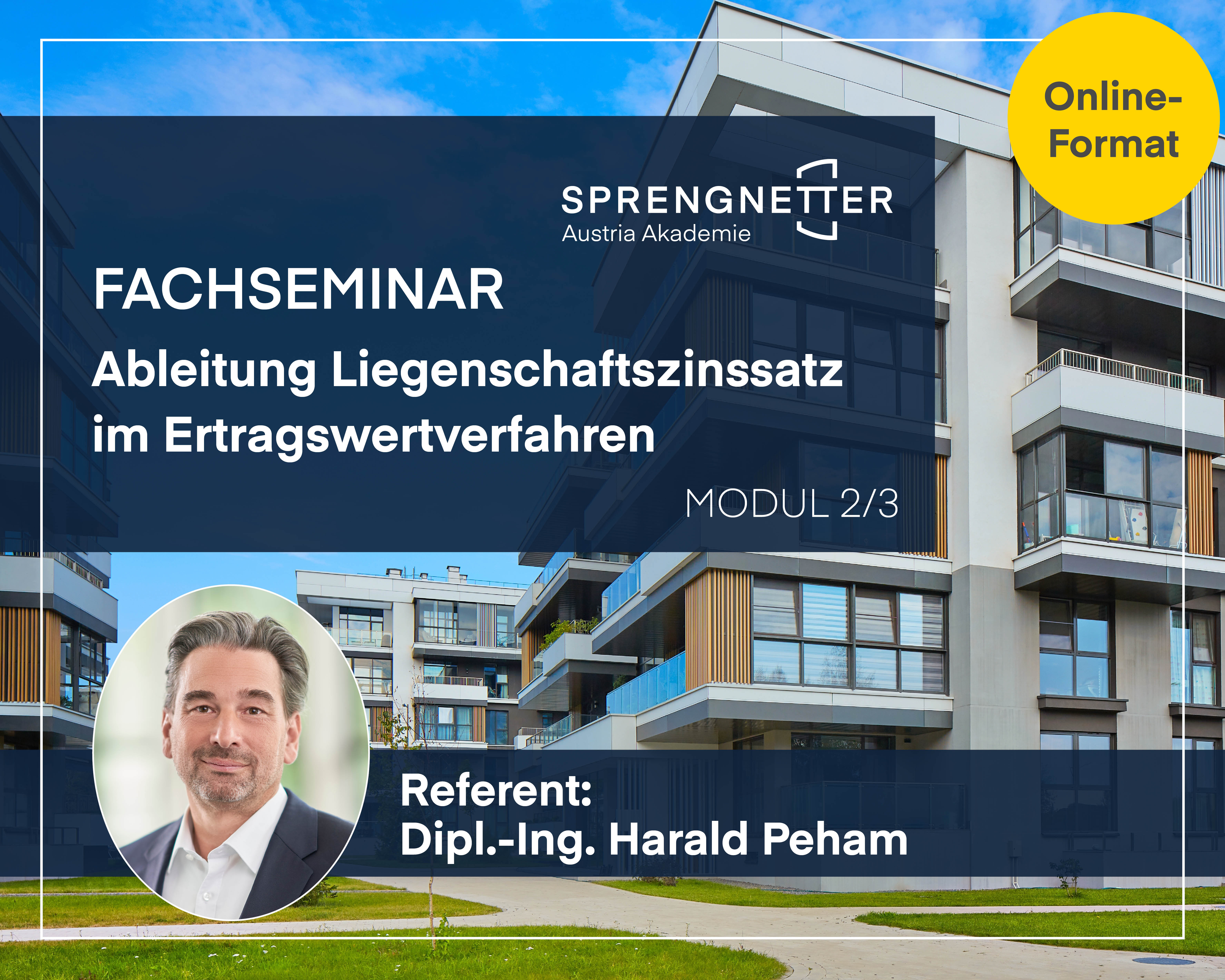 Online-Fachseminar: Ableitung Liegenschaftszins im Ertragswertverfahren - 19.11.2025 Online-Fachseminar: Ableitung Liegenschaftszins im Ertragswertverfahren - 19.11.2025