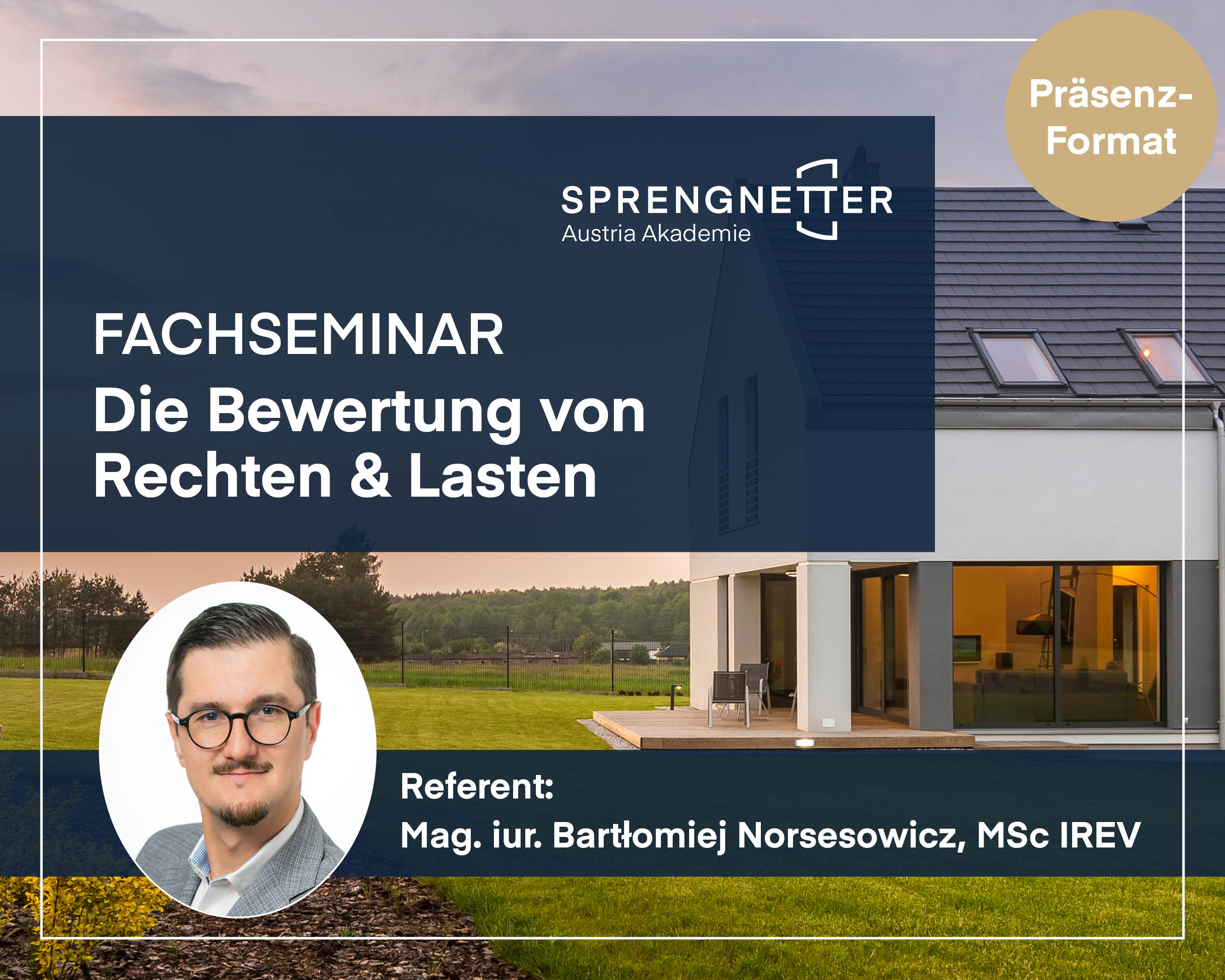 Fachseminar - Die Bewertung von Rechten und Lasten mit Bartlomiej Norsesowicz (Präsenzformat) - 16.-17.12.2026