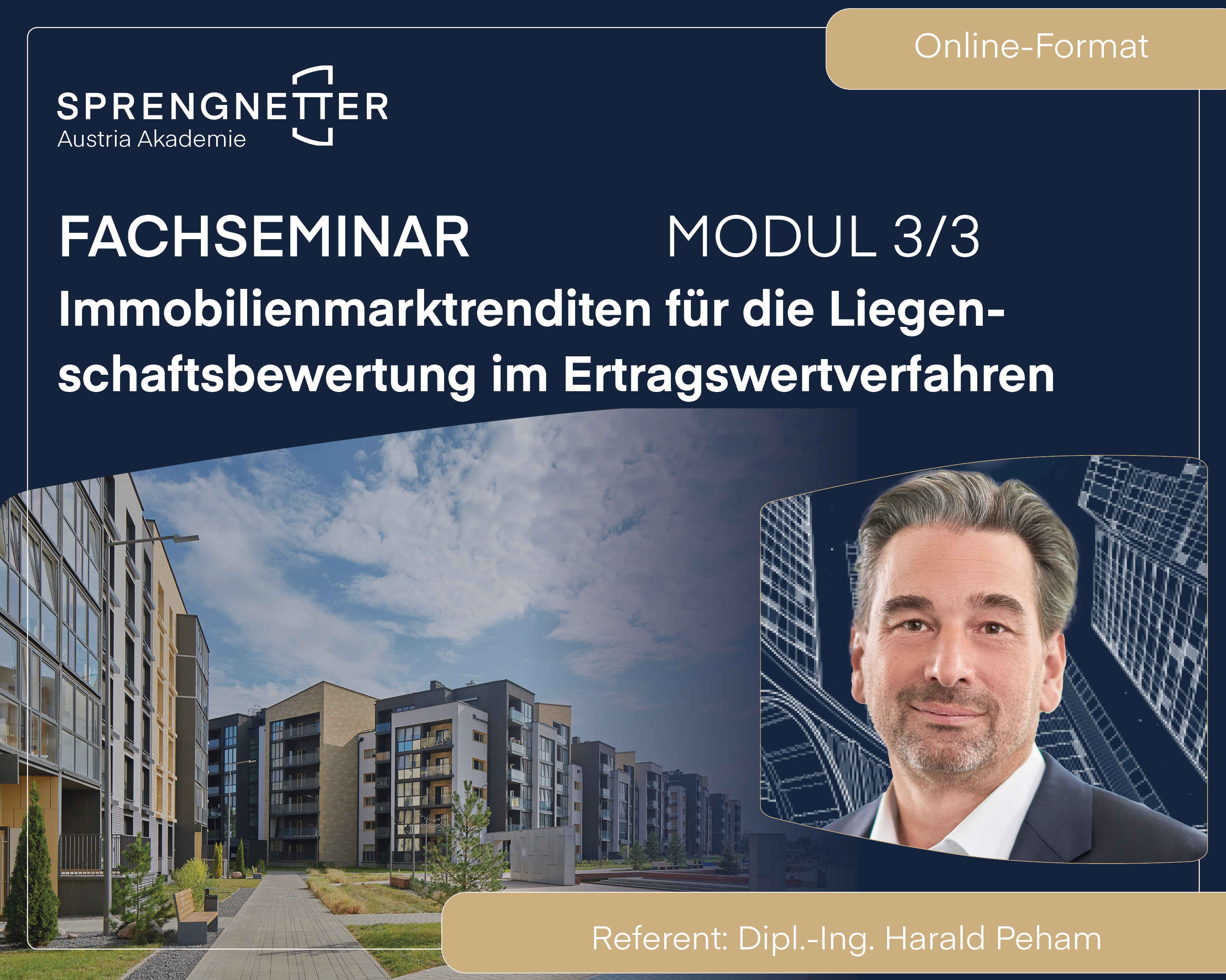 Online-Fachseminar: Immobilienmarktrenditen für die Liegenschaftsbewertung im Ertragswertverfahren