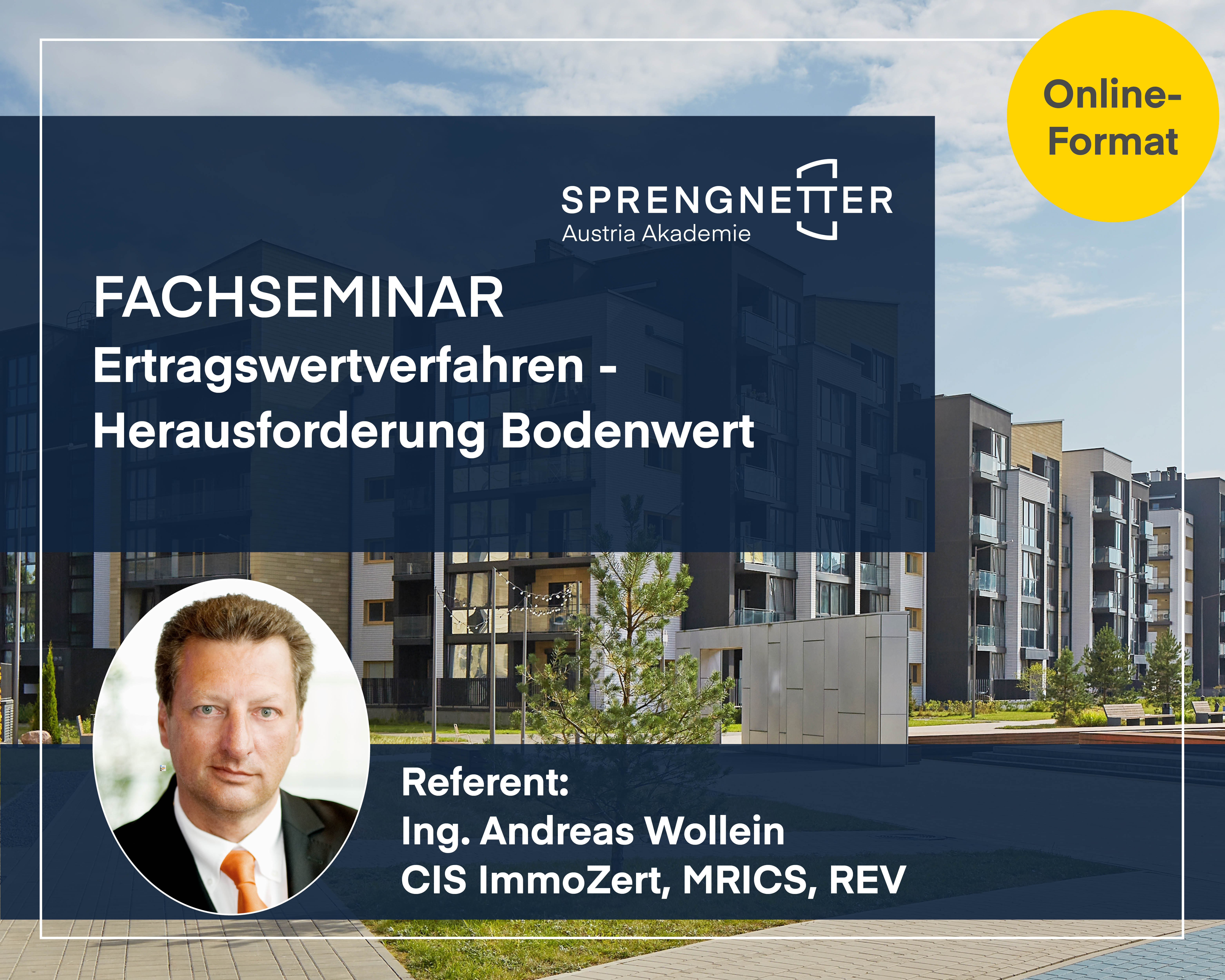 Online-Fachseminar: Ertragswertverfahren - Herausforderung Bodenwert - 06.10.2026