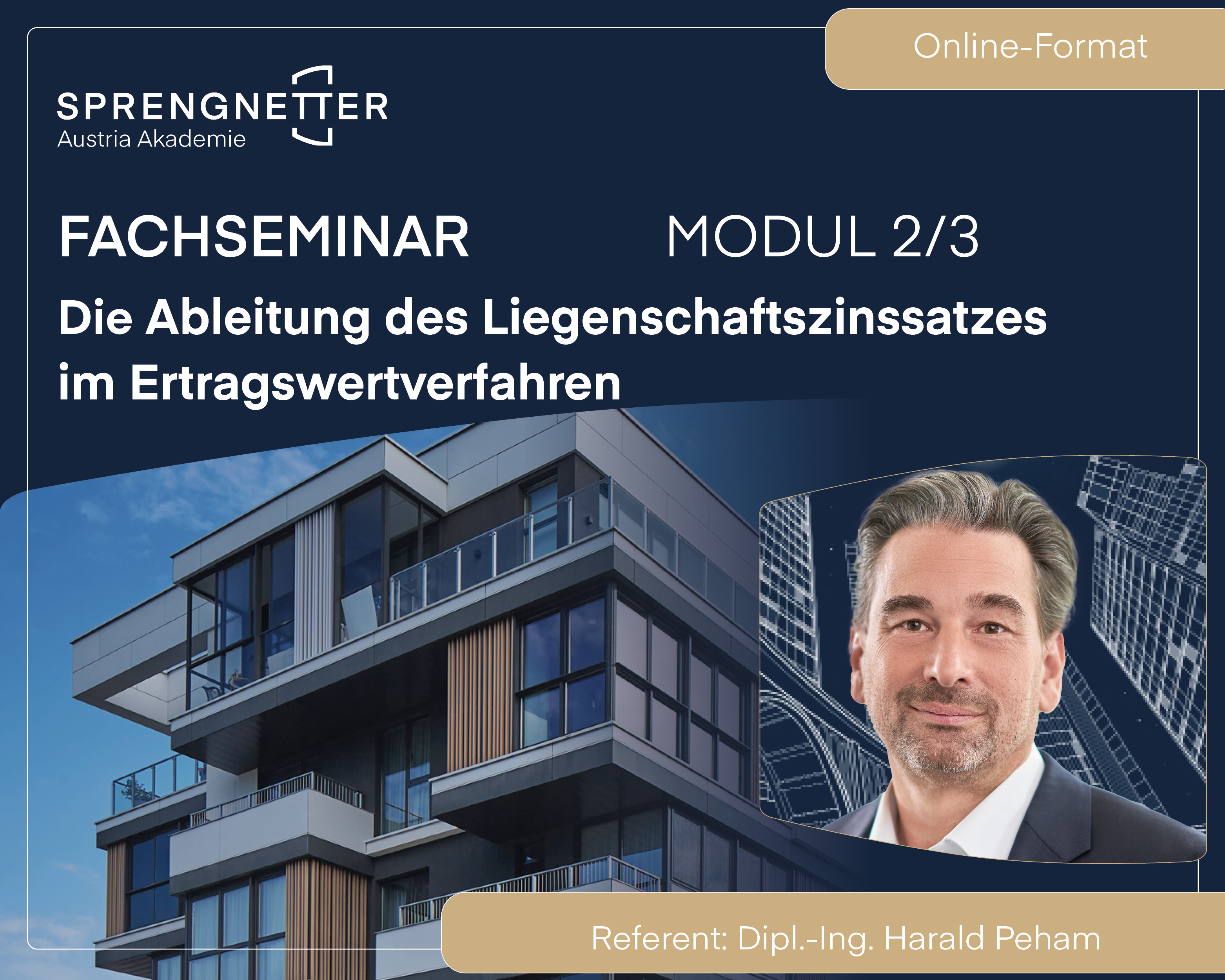 Online-Fachseminar: Ableitung Liegenschaftszins im Ertragswertverfahren
