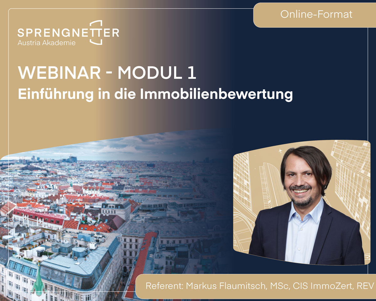 Webinar: Einführung in die Immobilienbewertung - Modul 1 (Online) - 18.01.2027