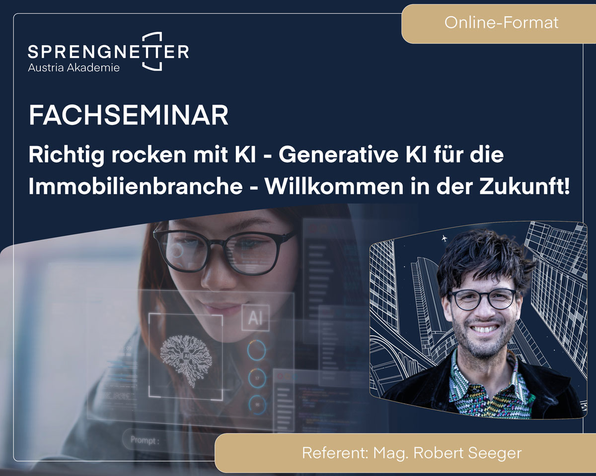 Online-Fachseminar: Richtig rocken mit KI - Generative KI für die Immobilienbranche - Willkommen in der Zukunft! - 03.12.2026